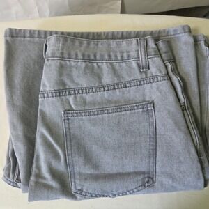 FME Grey Wide Leg High Rise Trousers Pants N03 Womens Size L